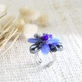 thumbnail image 2 of Charming Blue Cluster Mix Stone Adjustable Statement Ring, 2 of 6