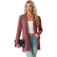 thumbnail image 2 of JWD Women's Open Front Cardigan with Pockets Long Sleeve Lightweight Casual Sweater Red XL, 2 of 6