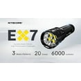 thumbnail image 3 of Nitecore EX7 Variable Beam  High Performance LED Rechargeable Flashlight, 3 of 14