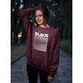 thumbnail image 2 of Black Whyte Techno Style Sweatshirt Women -Image by Shutterstock, Female x-Large, 2 of 4