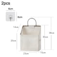 thumbnail image 2 of Laklulu 2 uds bolsa colgante de almacenamiento para cabecera de dormitorio, bolsa de almacenamiento para cesta colgante con acabado de cama, 2 of 5