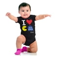 thumbnail image 4 of Pixelized Retro Game I Heart PACMAN Romper Boys or Girls Infant Baby Brisco Brands 12M, 4 of 7