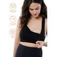 thumbnail image 2 of Ingrid & Isabel Basics Seamless Maternity & Nursing Sports Bra, Low to Medium Impact, Black, 2 of 5