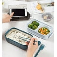 Plastic Lunch Box Office Car Can Microwave Oven Heating Compartment