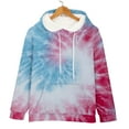 thumbnail image 6 of Bovemsi Sweatshirt for Women Long Sleeved Tie Dye Printed Casual Sportswear Hooded With Pockets Comfort Hoodie, 6 of 9