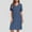 Blue, variant on Hauaitttt Pajama Nightgown for Women Short/Long Sleeve Button Down Nightwear Top Boyfriend Sleep Shirts Nightdress Nightgowns Women Womens plus Size Nightgowns Lightweight Sleepwear Women Night