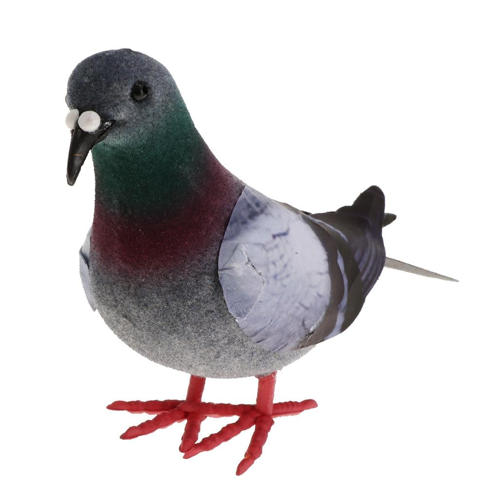 3x Decorative Doves Artificial Foam Feather Pigeon Realistic Random Color 