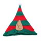 thumbnail image 1 of Sombrero de duende de Navidad con orejas de duende adjuntas para diadema de fiesta para niños y adultos Rojo verde, 1 of 4