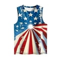 thumbnail image 4 of Women American Flag Tank Top Red White and Blue Tank for Women Womens Red White and Blue Tanks Independence Day Womens Tops Women's Casual Independence Day Sleeveless Round Neck Tops, 4 of 4