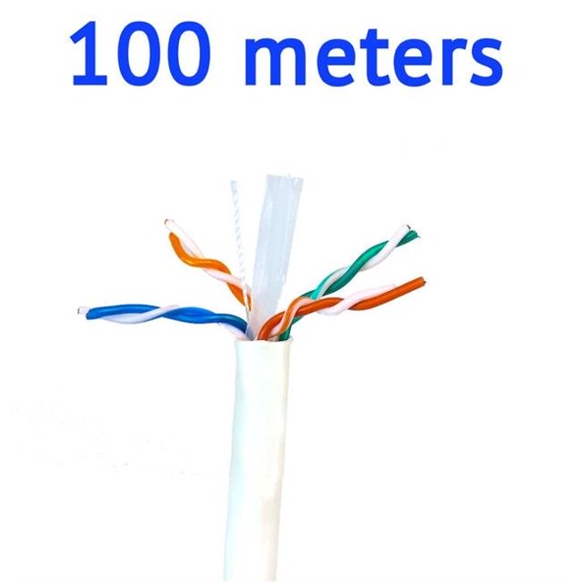 Micro Connectors TR4-539W CAT 6 Solide UTP en Vrac Câble Ethernet Blanc - 100 M Boîte