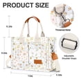 thumbnail image 2 of Gocvo Canvas Tote Bags for Women, Large Multi-Pocket Shoulder Handbag, Crossbody Messenger Bag, Country Garden, 2 of 6