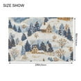 thumbnail image 4 of Yayeee Bath Rugs for Bathroom Floor Set of 2 Non Slip Fluffy Soft Absorbent Mat, Snowy Winter, 4 of 7