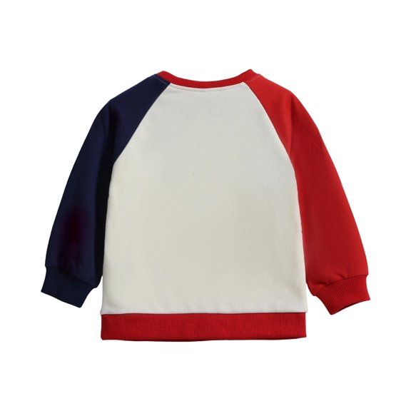 XAOFW Boys Sweatshirts Long Sleeve Crewneck Cute Embroidered Sweatshirt Loose Fit Casual Pullover Outerwear For Kids Everyday Wear Versatile Tops 2-3 Years