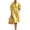 Yellow, variant on Stralyhd Dresses for Women Stand Collar Half Front Zipper Balloon Sleeve Dresses 2026 Summer Linen Beach Vacation Flowy Midi Dress Yellow M