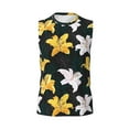 thumbnail image 6 of Picia Lilies Flowers mens Cotton Tank Undershirts , Moisture-wicking Ribbed Tanks, Lightweight Cotton Tank Undershirts-Medium, 6 of 8
