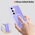 thumbnail image 2 of Asuwish Phone Case for Samsung Galaxy S25 FE 5G Tempered Glass Screen Protector Magnetic Folding Stand Frosted Translucent Rugged Shockproof Protective Cell Cover S 25 EF S25FE 25S Women Men Purple, 2 of 6