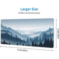 thumbnail image 5 of Misty Forest Gaming Mouse Pad XL, Non Slip Rubber Base Mousepad, Stitched Edges Desk Pad, Extended Large Mice Pad,31.5 X 11.8 Inch, 5 of 6