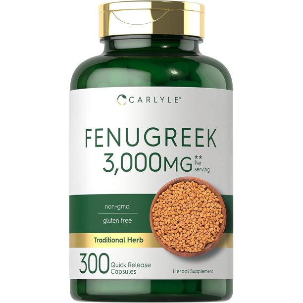 Fenugreek Seed Extract 3000mg 300 Capsules by Carlyle