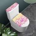 thumbnail image 3 of HELLHERO White Butterfly Stylish Gifts Elastic Fabric Toilet Seat Lid Cover Adjustable Stylish Round Toilet Lid Dust Cover Elastic Bottom for Hotel Home, 3 of 6