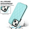 thumbnail image 6 of Nalacover Case for iPhone 14 Plus Card Holder Wallet Case, RFID Blocking Luxury PU Leather Fashion Back Flip Cover with Kickstand Magnetic Buttons Shockproof Case for iPhone 14 Plus, Mint, 6 of 7