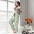 thumbnail image 5 of Salouo Daisies Flowers Print Women's Pajama Pants Casual Loose Sweatpants PJs Flowy Pants Drawstring Palazzo for Women Wide Leg Pants Lounge Pajama -X-Large, 5 of 8