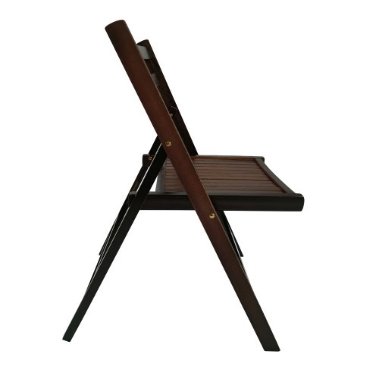 Folding Chairs Set of 4, Solid Wood Folding Chairs with Slatted Seat, Portable Event Chairs for Dining Room, Kitchen, Wedding & Party, Cherry