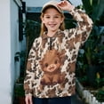 thumbnail image 2 of Uorisanigo Girls Oversized Sweatshirts Baby Highland Cow Long Sleeve Half Zip Pullover Sweatshirt Lightweight Quarter Zipper Cropped Sweatshirt for Teen Girl School Pullover Jackets, 2 of 7