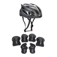 thumbnail image 1 of Juego de casco y protectores para niños, rodilleras, coderas y muñequeras, resistentes a impactos y a prueba de golpes. Negro, 1 of 9