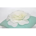 thumbnail image 3 of Fennco Styles Large Felt 3D Rose Decorative Throw Pillow Cover 17 x 17 Inch - Mint, 3 of 5