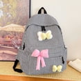 thumbnail image 2 of Fgnfyis Preschool Backpack Boys Plaid Large Capacity School Bookbag with Bow Design Lightweight for Daily Commute Travel Backpack for Kindergarten Girls Black, 2 of 3
