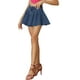thumbnail image 4 of Falda Mini de Mezclilla para Mujeres INSPIRE CHIC, Falda de Jean Plisada Casual, Azul M, 4 of 6