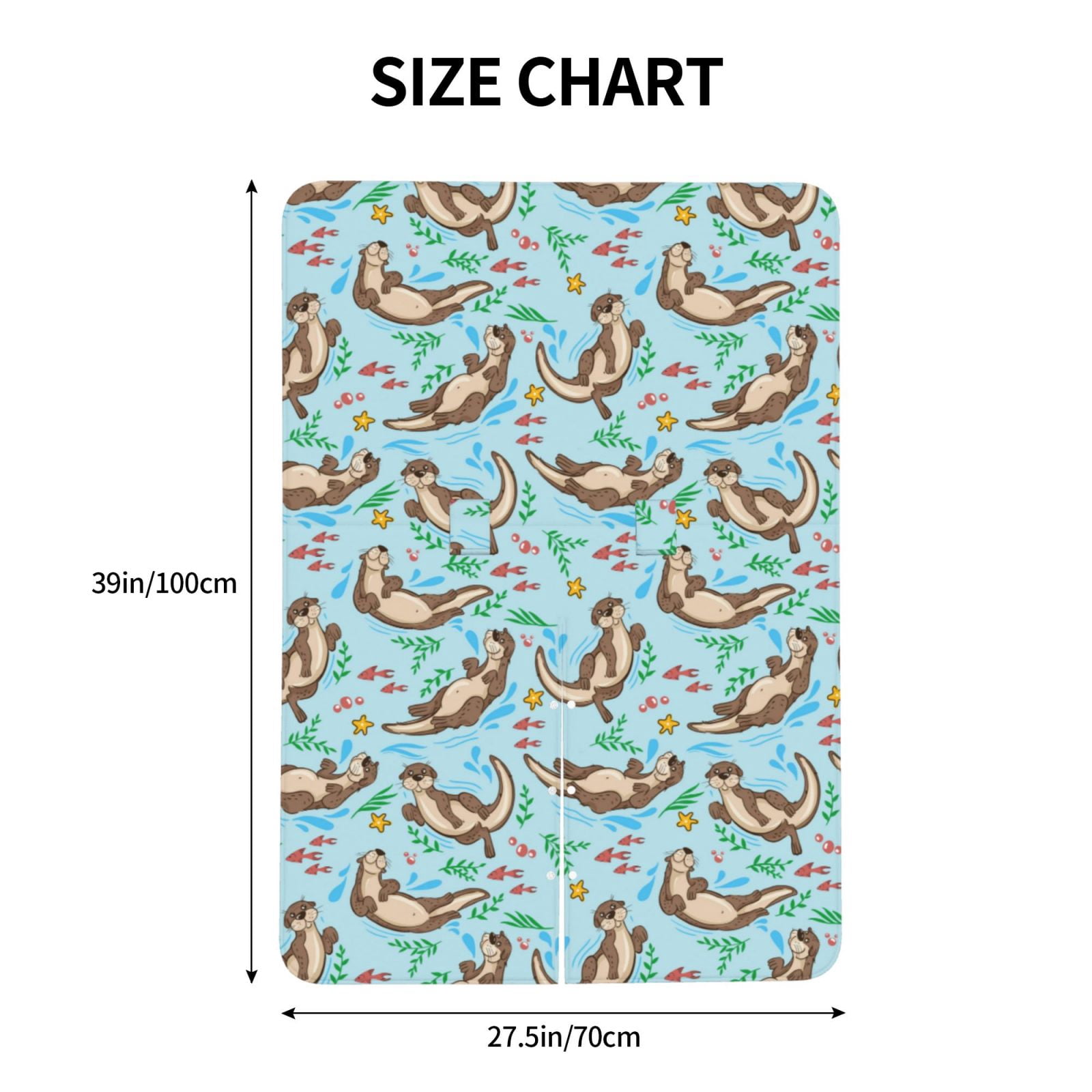 Naloa Cute Otters Baby Car Seat Cover, Breathable Baby Carrier Cover, Multiuse Baby Carrier Cover & Nursing Breastfeeding Cover