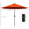 thumbnail image 2 of Parasol de Patio Solaire à DEL de 9 Pi, Pare-Soleil Rond Orange avec 24 Lumières, Auvent Inclinable et Manivelle, Cadre en Acier Résistant à la Rouille pour Cour Arrière, Jardin, Piscine, Plage et Balcon, 2 of 7