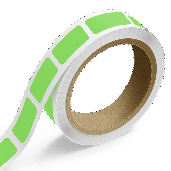 JAM Paper Standard Label Rolls, Rectangle, 3/4 x 1 1/2, Neon Green, 125 Labels/Roll