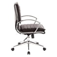 thumbnail image 4 of Mid Back Manager's Faux Leather Chair in Black with Chrome Base, 4 of 7