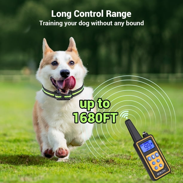 Bebang Dog Training Collars Dog Shock Collar With Remote 880yards 3 Modes Beep Vibration Shock Ipx7 Waterproof Led Light Usb Charging Perfect Fo