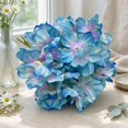 thumbnail image 5 of Blue Artificial Hydrangea Flowers, 11 Inch Dried‑Textured Silk Hydrangea Flowers With Stems 3 Pcs Fake Flower Bouquet Faux Floral Stems Bulk for Table Wedding Home Decor, 5 of 5