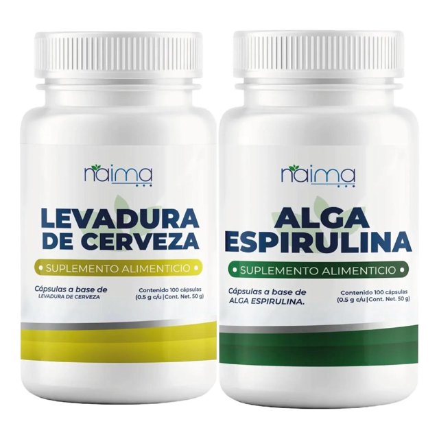 Levadura de Cerveza y Espirulina 100 Cápsulas c/u