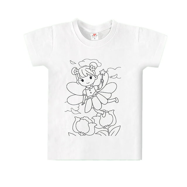 Wonderartist T-Shirt à Colorier pour Fille avec Marqueurs Lavables T-Shirt de Basket-Ball