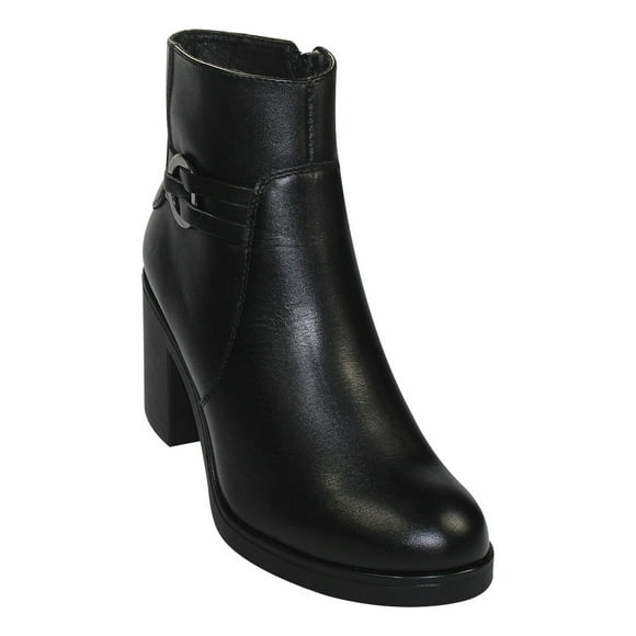 BOTIN CASUAL TACON GIUSTO MUJER NEGRO PIEL 60241 LEON 60241p