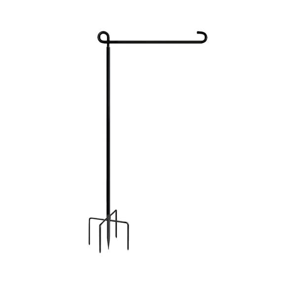 Garden Flag Stand Heavy Duty Metal 5 Prong Base Flag Pole Holder for Yard Outdoor Decor Garden Lawn Patio Walkway Memorial Day Holiday Ornament Rust Resistant Easy Installation Pole Stand