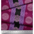 thumbnail image 3 of Soimoi Modal Satin Fabric Stripe & Mandala Decorative Print Sewing Fabric Yard 42 Inch Wide, 3 of 3
