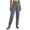 #014-Gray, variant on TaTaai Women's High Waist Linen Tapered Pants Loose Fit Full Length Casual Trousers with Elastic Drawstring Waistband Side Pockets and Cuffed Ankle Solid Color Gift