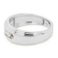 thumbnail image 4 of AFFY Mens Anniversary Wedding Band Ring, 0.50CT Moissanite Diamond 14K White Gold over Silver-12, 4 of 7