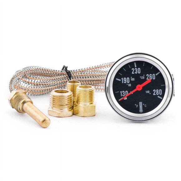 LOVEVER 2inch 52MM Mechanical 12V Water Temp Gauge 50-140℃/130-280℉ Temperature Car Meter with Sensor