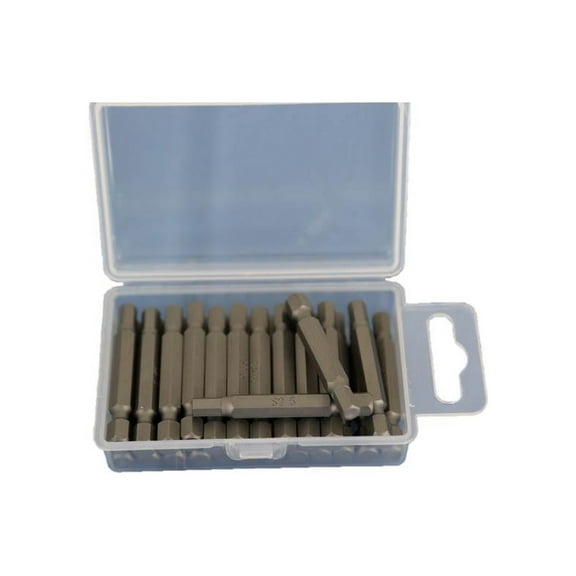TEMO 25 pc H-5 Hex 13/64 Inch (5 mm) Impact Ready 2 Inch (50 mm) Length Screwdriver Insert Bits Hex Shank with Quick Release Slot