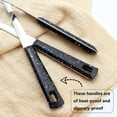thumbnail image 3 of Juego de 3 cucharas para servir de acero inoxidable con cuchara ranurada, cuchara para servir y cucharas perforadas, cucharón para sopa, juego de utensilios de cocina., 3 of 5