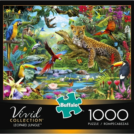 Buffalo Games - Vivid Collection - Leopard Jungle - 1000 Piece Jigsaw ...
