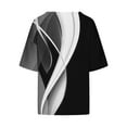thumbnail image 5 of Fashion Deals Casual Shirts for Women Women's Ladies Fashion Casual Cropped 3/4 Sleeve Printing Cotton Loose Shirt Blouse Top, Black M, 5 of 5