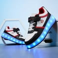 thumbnail image 4 of Kids LED Roller Skate Shoes with Wheel Light up Roller Shoes Kids Skates Sneakers Gift for Girls Boys Children, 4 of 21